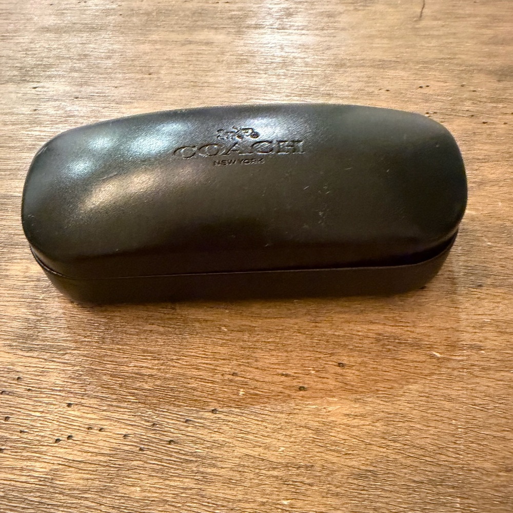 Coach Black Leather Eyeglass Case